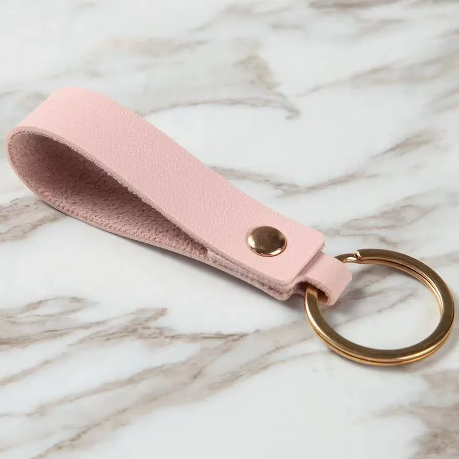 Pink leather strap close-up